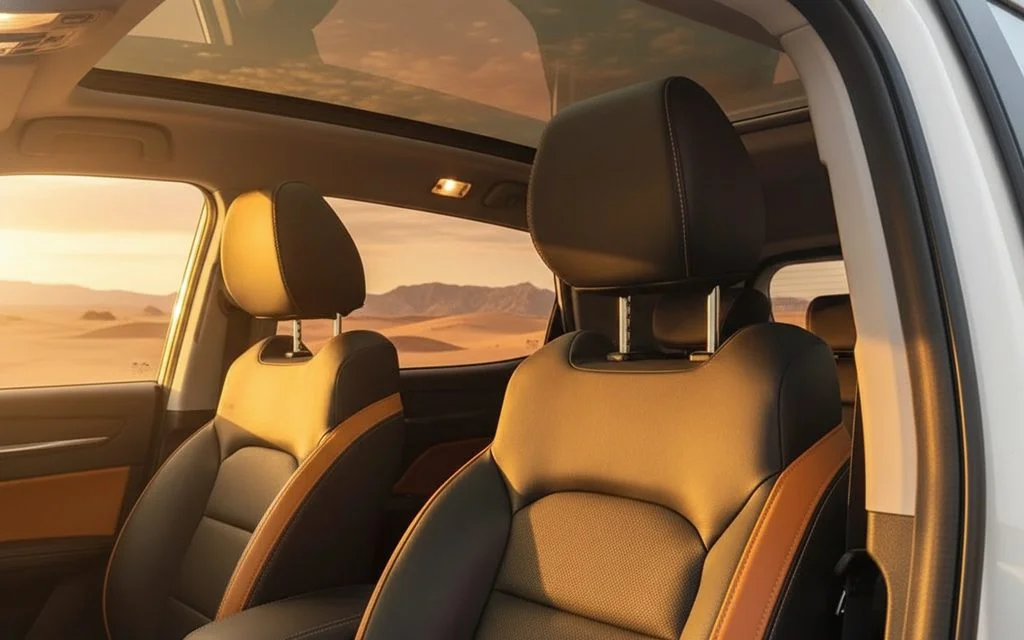 Kaiyi X3 2024 leather seats and cabin – rental in Dubai