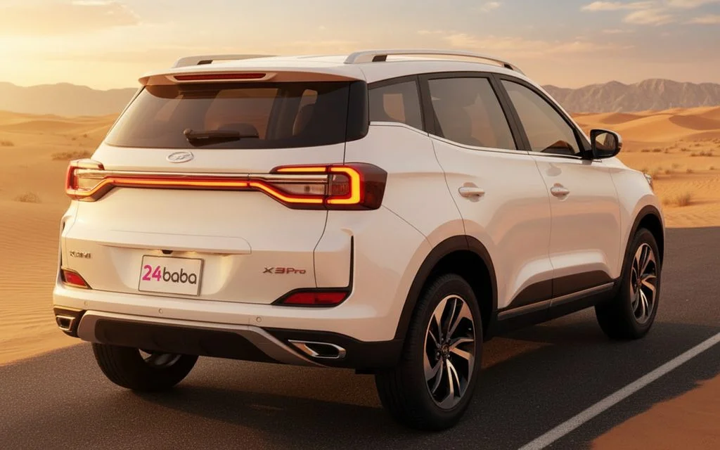 Kaiyi X3 2025 White rear view showing taillights