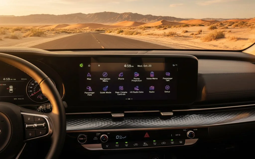 Kia Carnival 2022 dashboard and infotainment