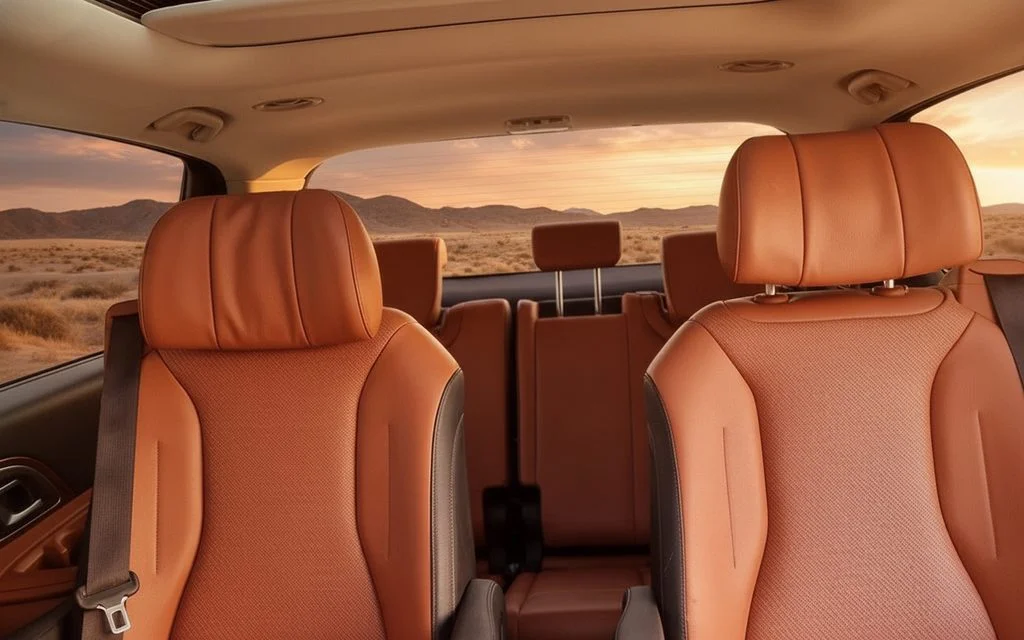 Kia Carnival 2022 leather seats and cabin