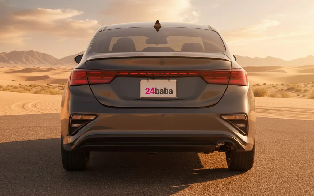 Kia Forte 2023 Grey rear view showing taillights
