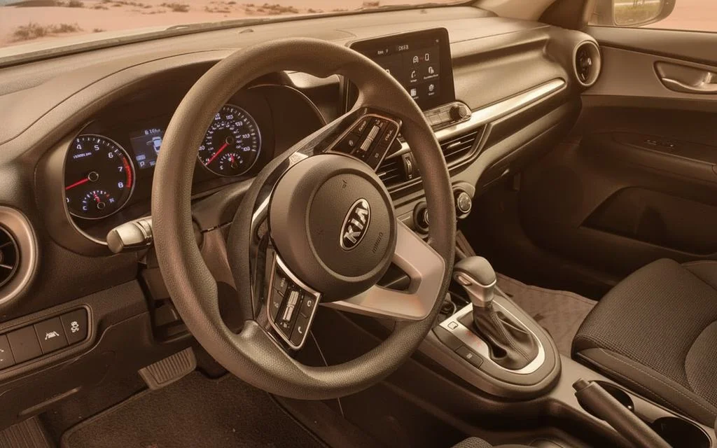 Kia Forte 2021 interior view showing trim