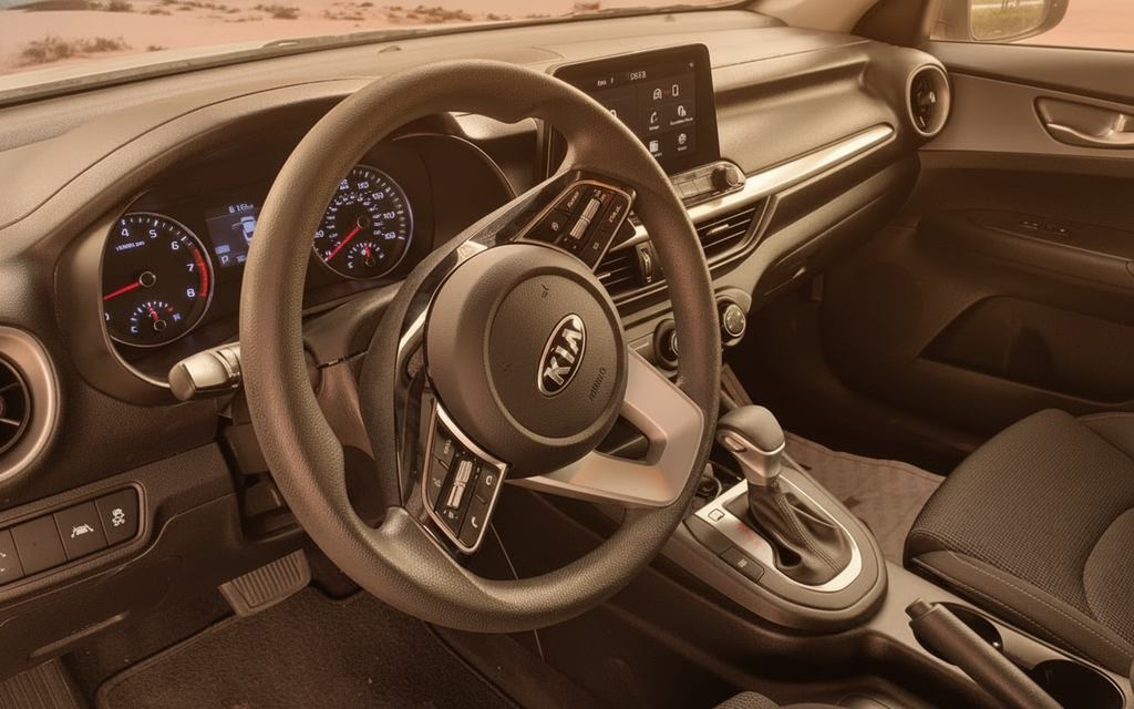 Kia Forte 2021 interior view showing trim