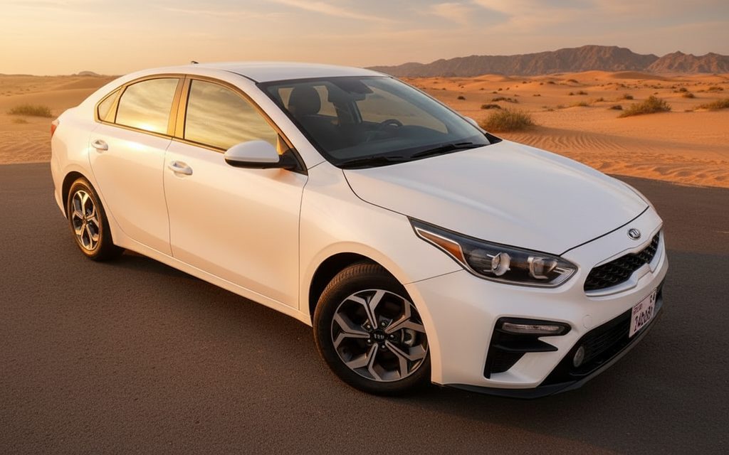 Kia Forte 2021 White front view with headlights
