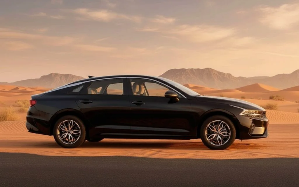 Kia K5 2024 Black side profile