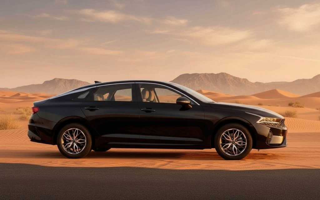 Kia K5 2024 Black side profile