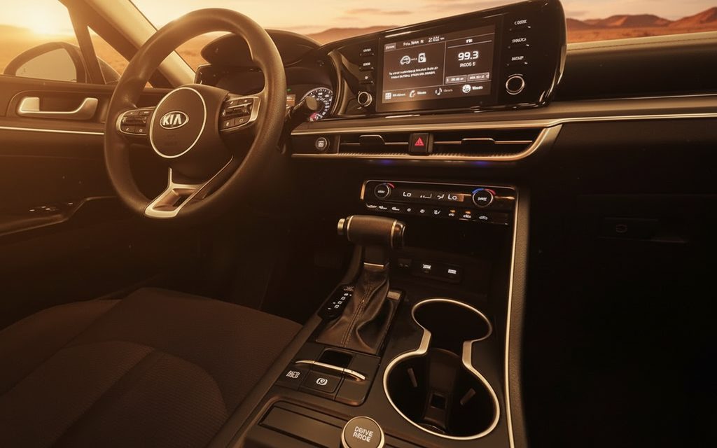 Kia K5 2021 interior view showing trim