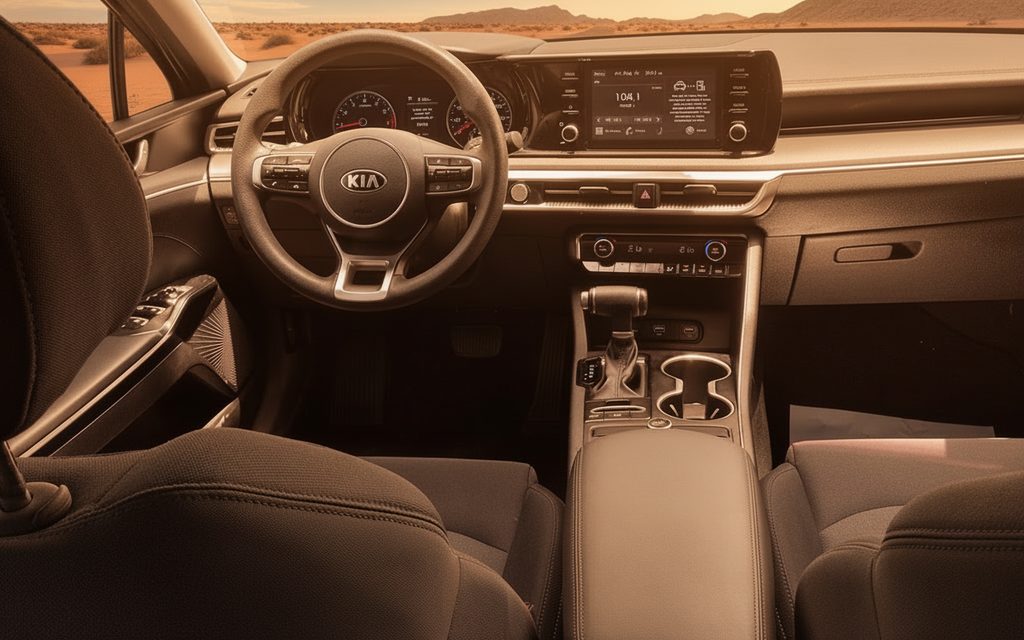 Kia K5 2021 interior view showing trim