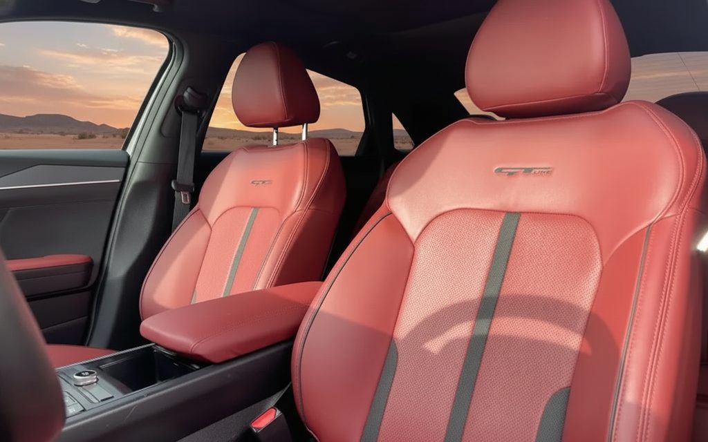 Kia K5 2021 leather seats and cabin