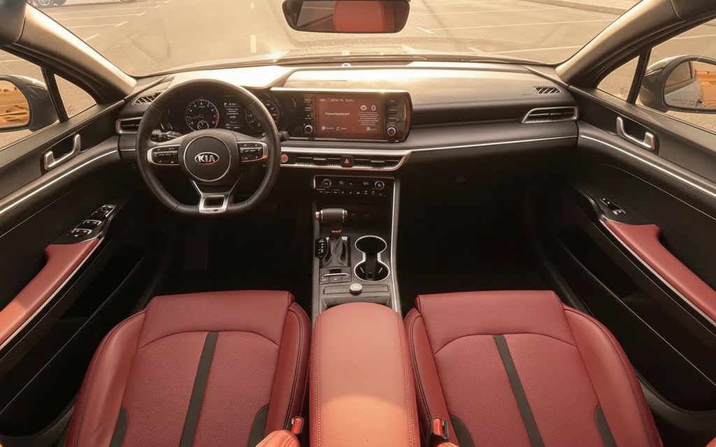 Kia K5 2021 interior view showing trim