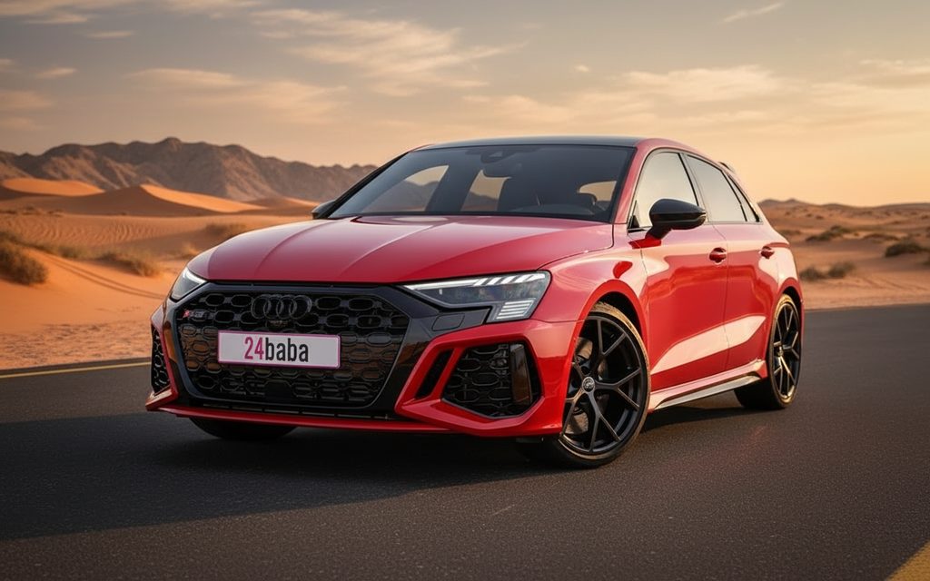 Hire Audi Rs3 2023 Red in Dubai