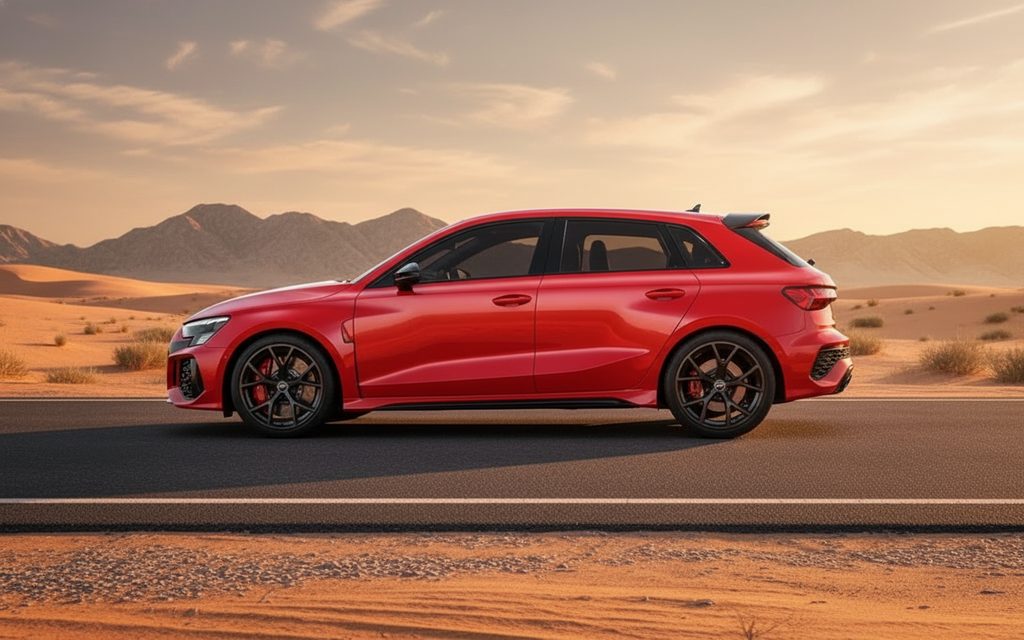 Audi Rs3 2023 Red side profile