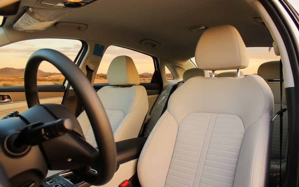 Kia K5 2023 leather seats and cabin