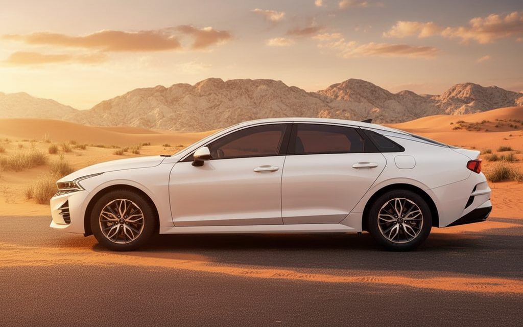 Kia K5 2023 White side profile