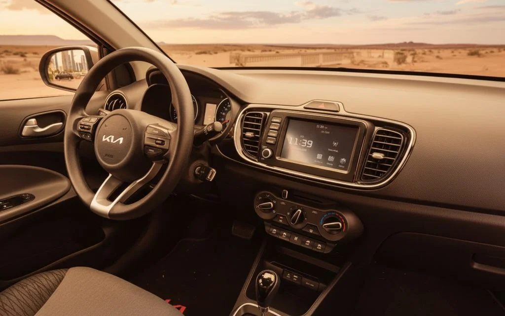 Kia Pegas 2025 interior view showing trim