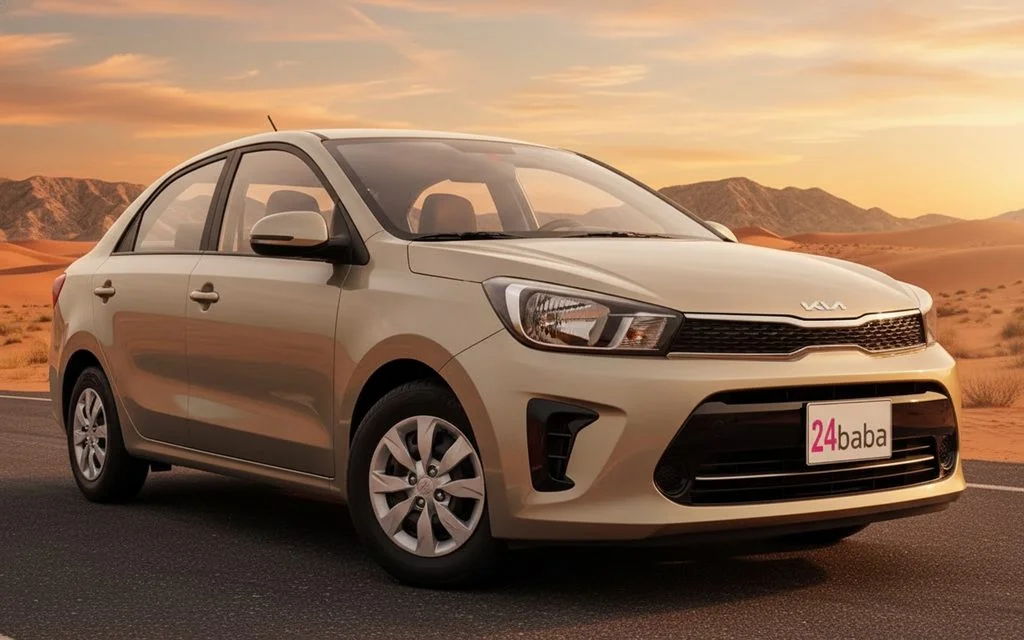 Kia Pegas 2025 Gold front view with headlights