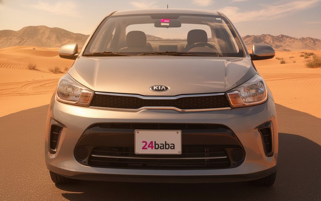 Kia Pegas 2020 Grey front view with headlights