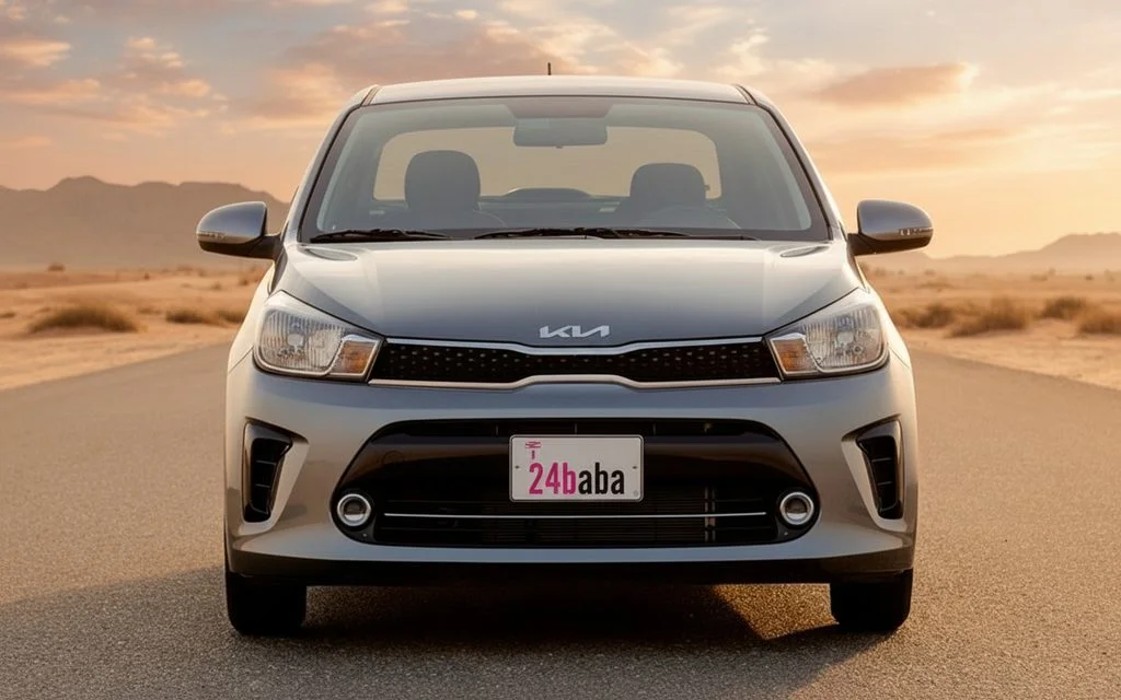 Kia Pegas 2023 Grey front view with headlights