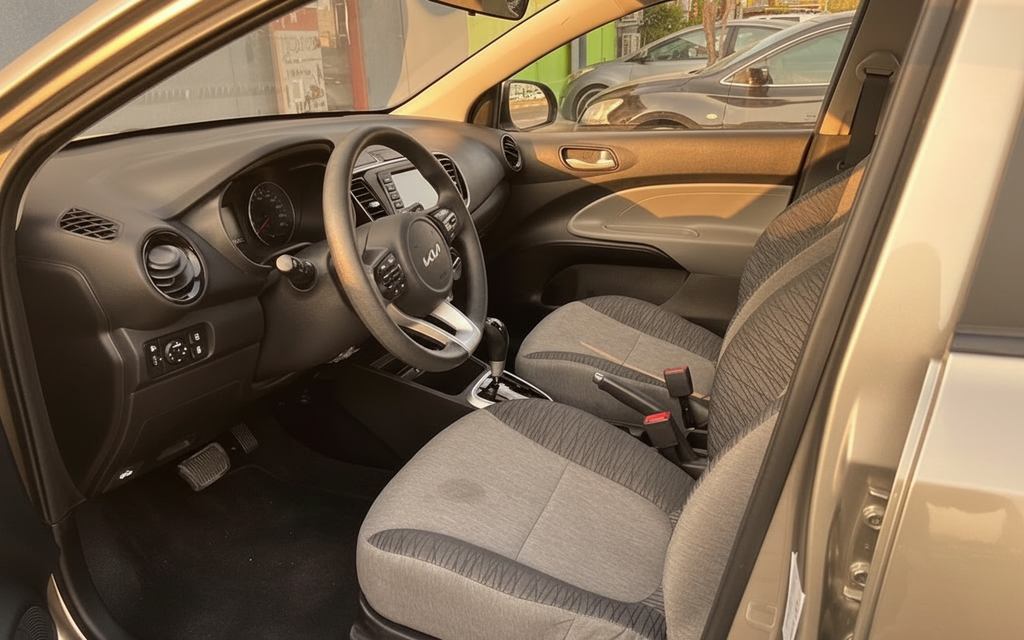 Kia Pegas 2023 interior view showing trim