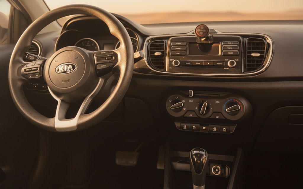 Kia Pegas 2023 interior view showing trim