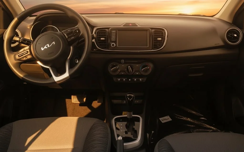 Kia Pegas 2023 dashboard and infotainment