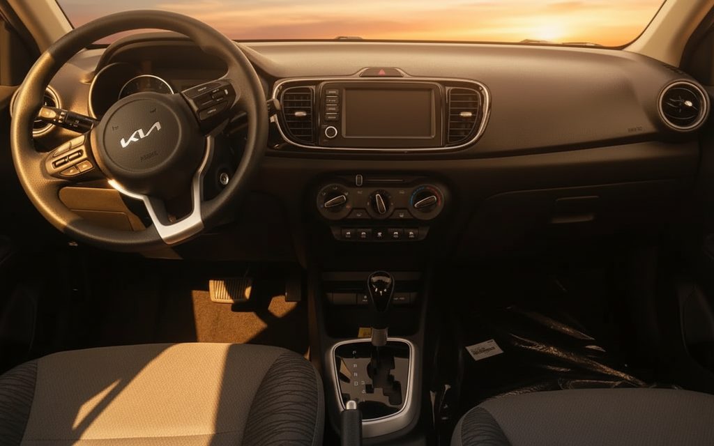 Kia Pegas 2023 dashboard and infotainment