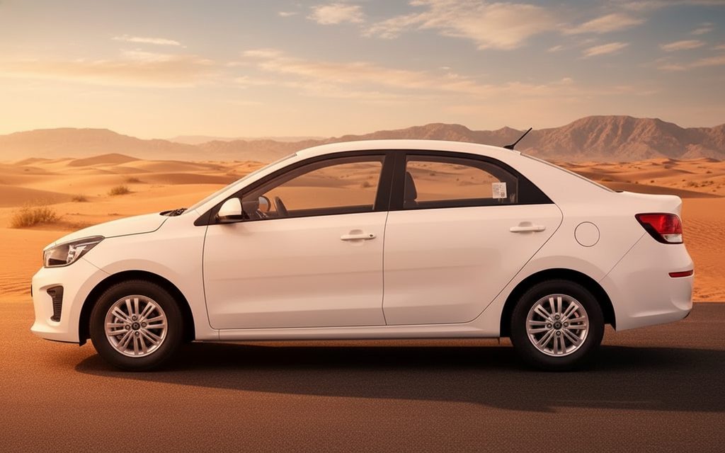 Kia Pegas 2023 White side profile