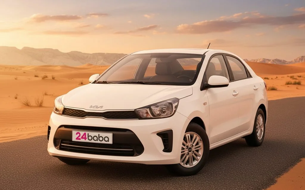 Kia Pegas 2023 White front view with headlights