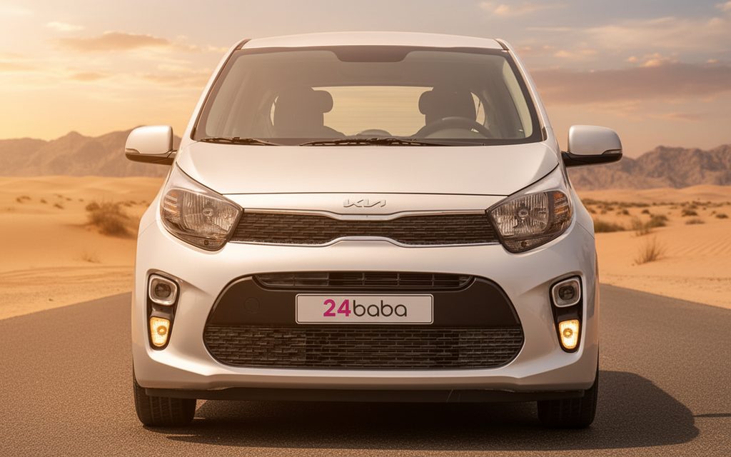 Kia Picanto 2023 Grey front view with headlights