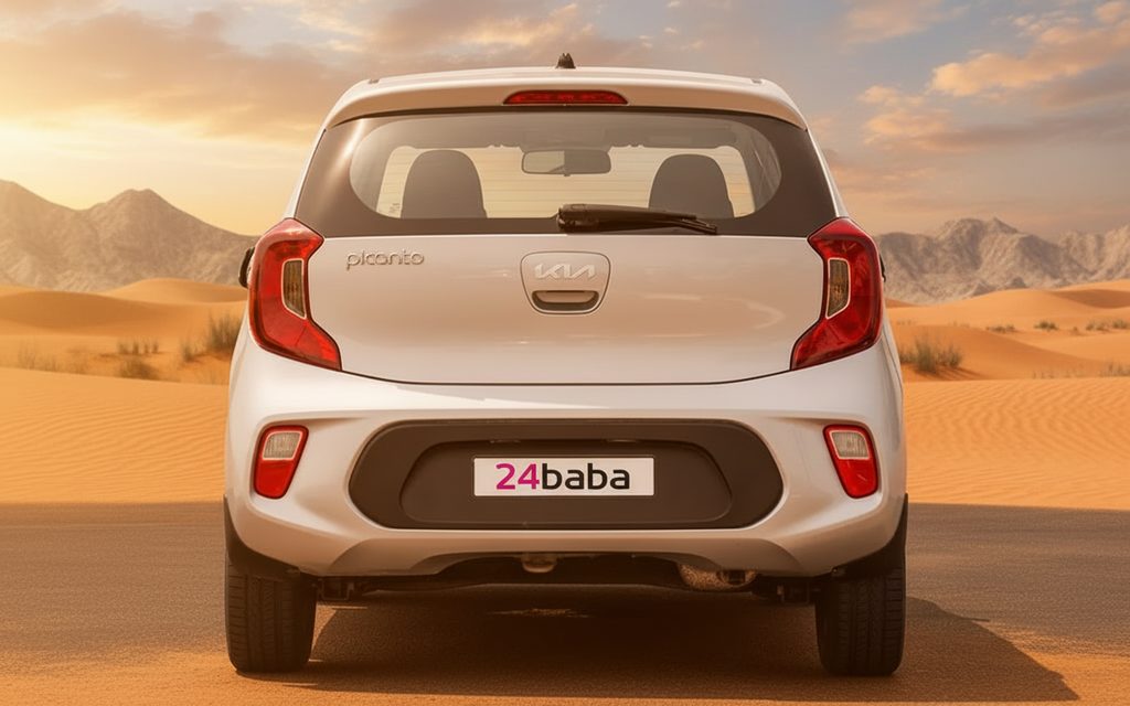 Kia Picanto 2023 Grey rear view showing taillights