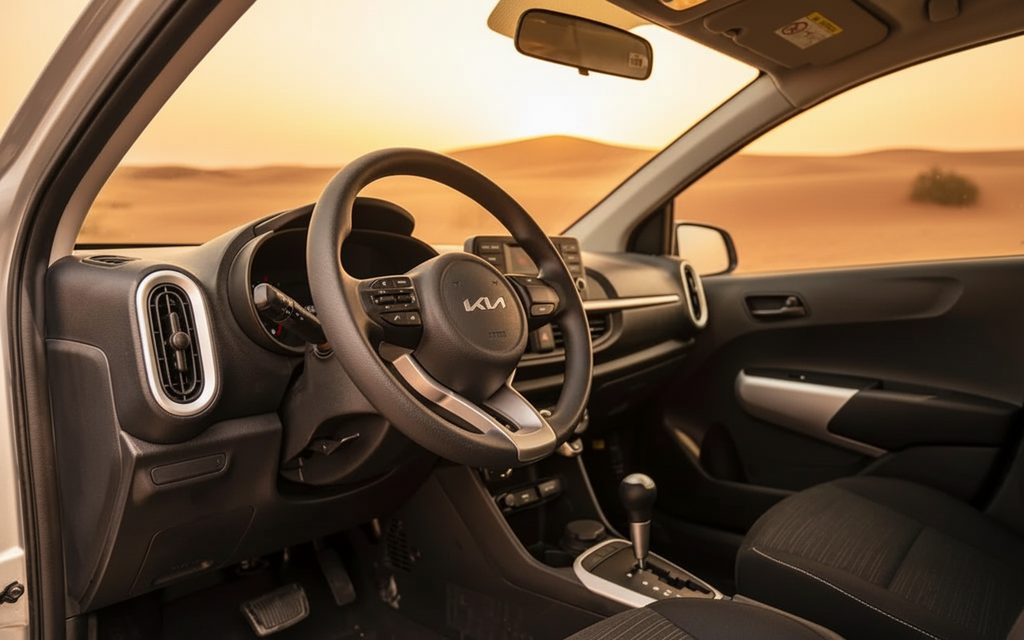 Kia Picanto 2023 interior view showing trim