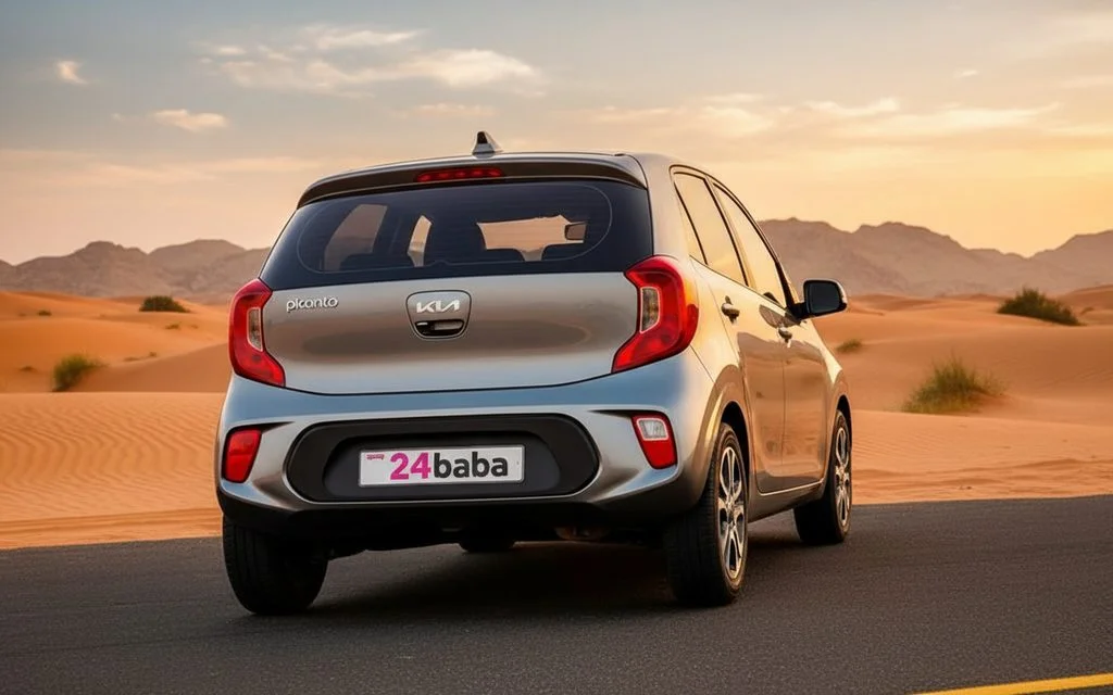 Kia Picanto 2023 Grey rear view showing taillights