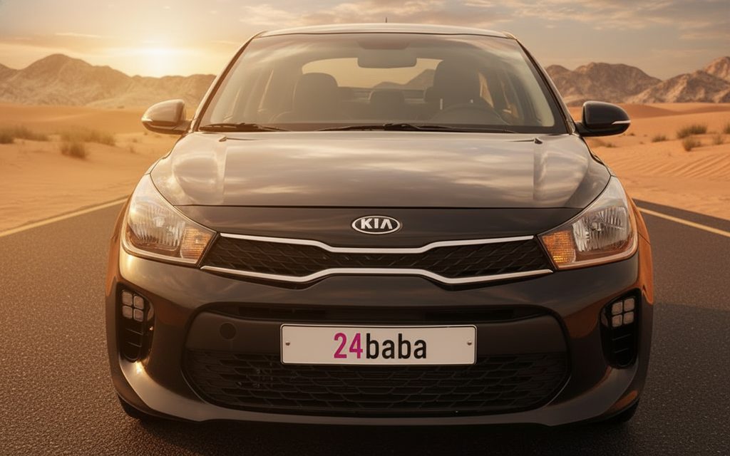 Kia Rio 2021 Black front view with headlights