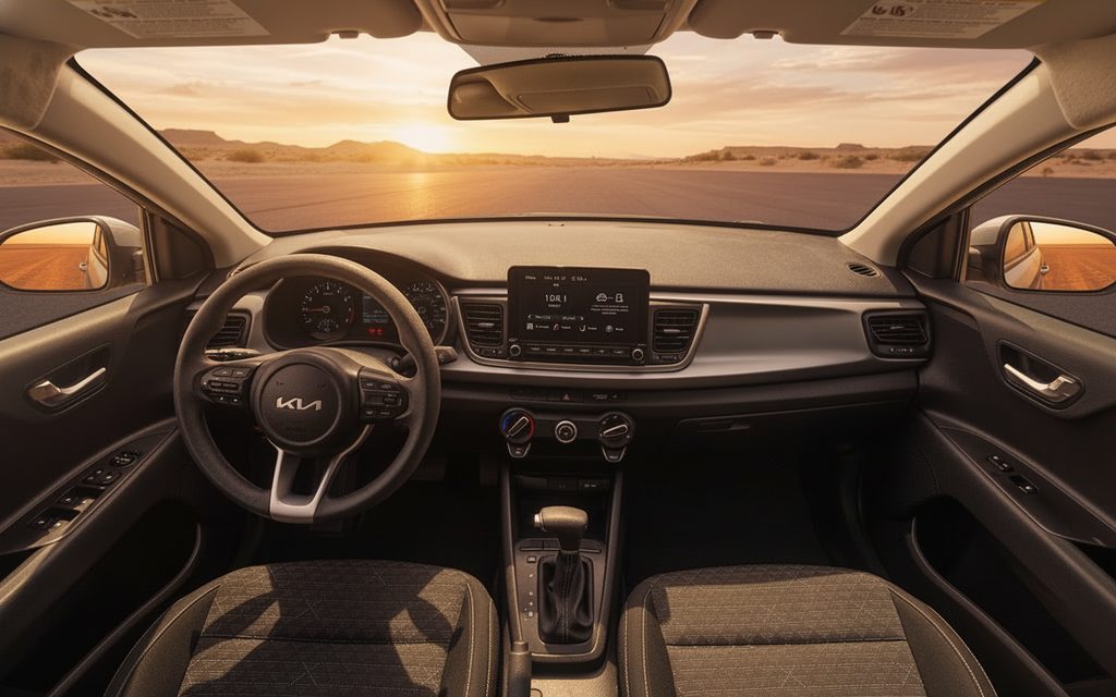 Kia Rio 2023 interior view showing trim