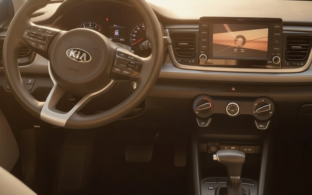Kia Rio 2020 interior view showing trim
