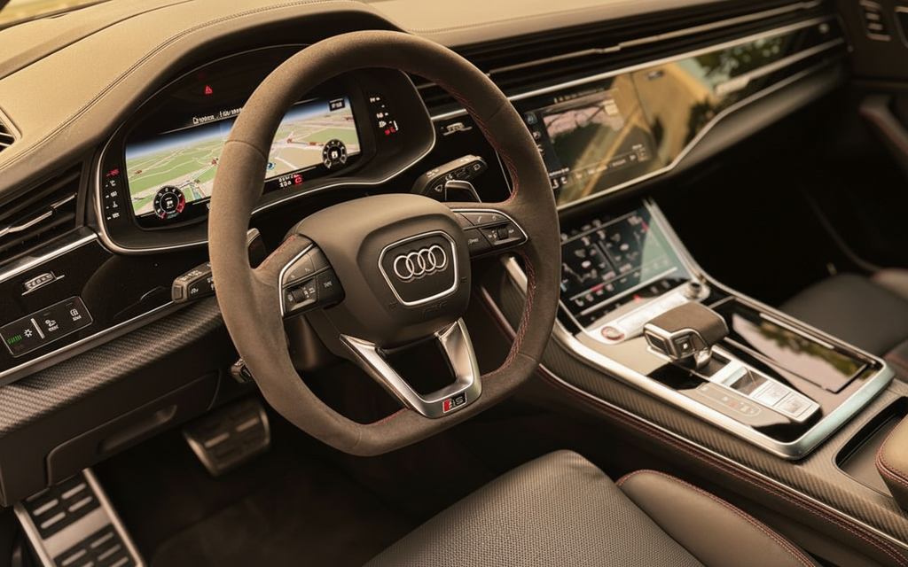 Audi RsQ8 2023 interior view showing trim