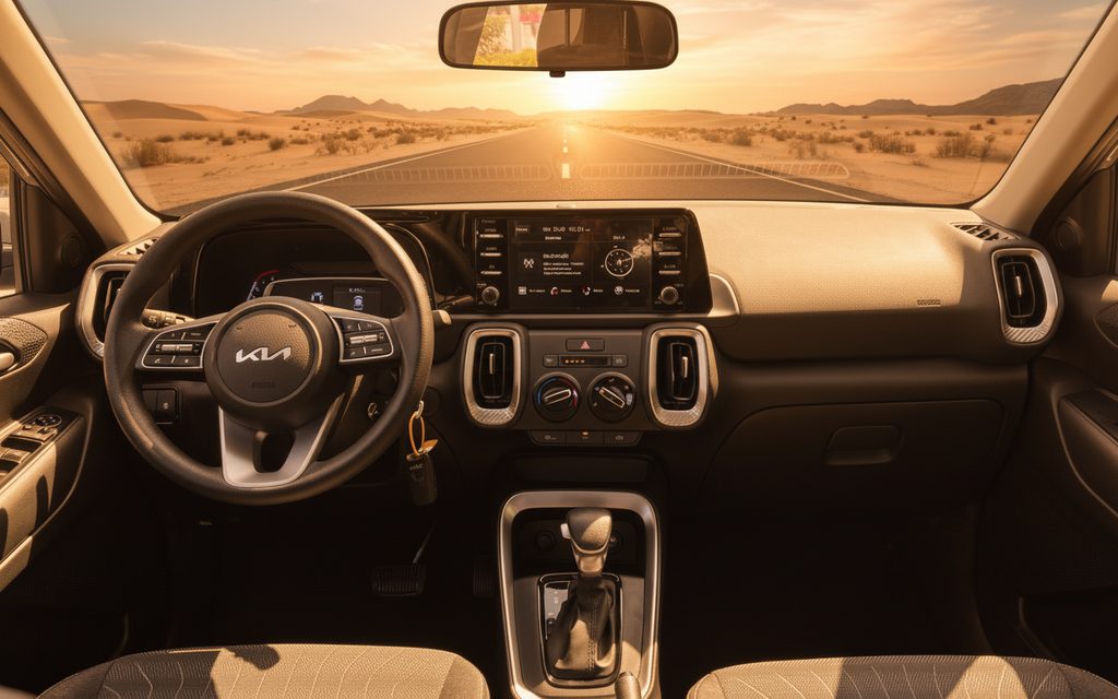 Kia Sonet 2023 interior view showing trim