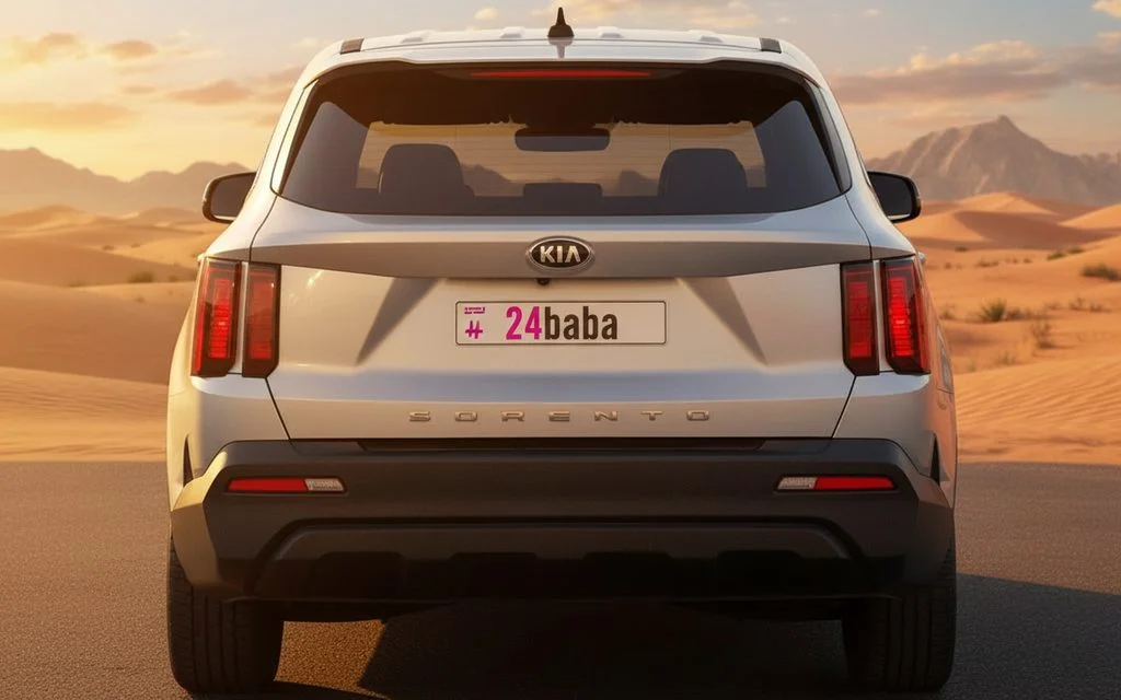 Kia Sorento 2021 Silver rear view showing taillights