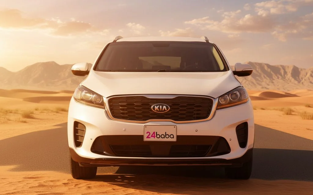 Kia Sorento 2022 White front view with headlights