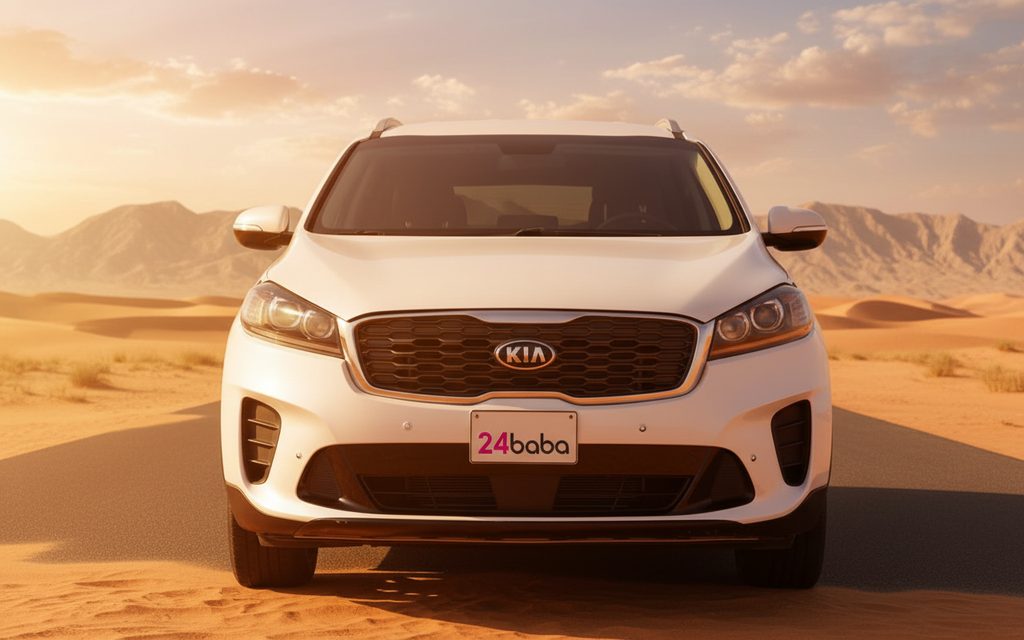 Kia Sorento 2022 White front view with headlights