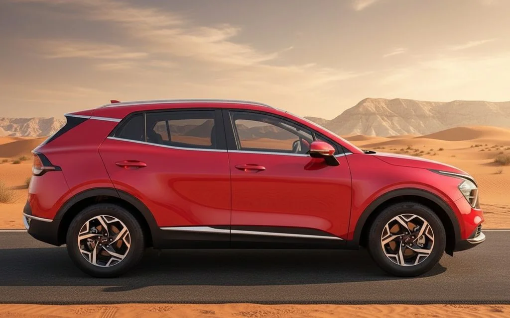 Kia Sportage 2025 Red side profile