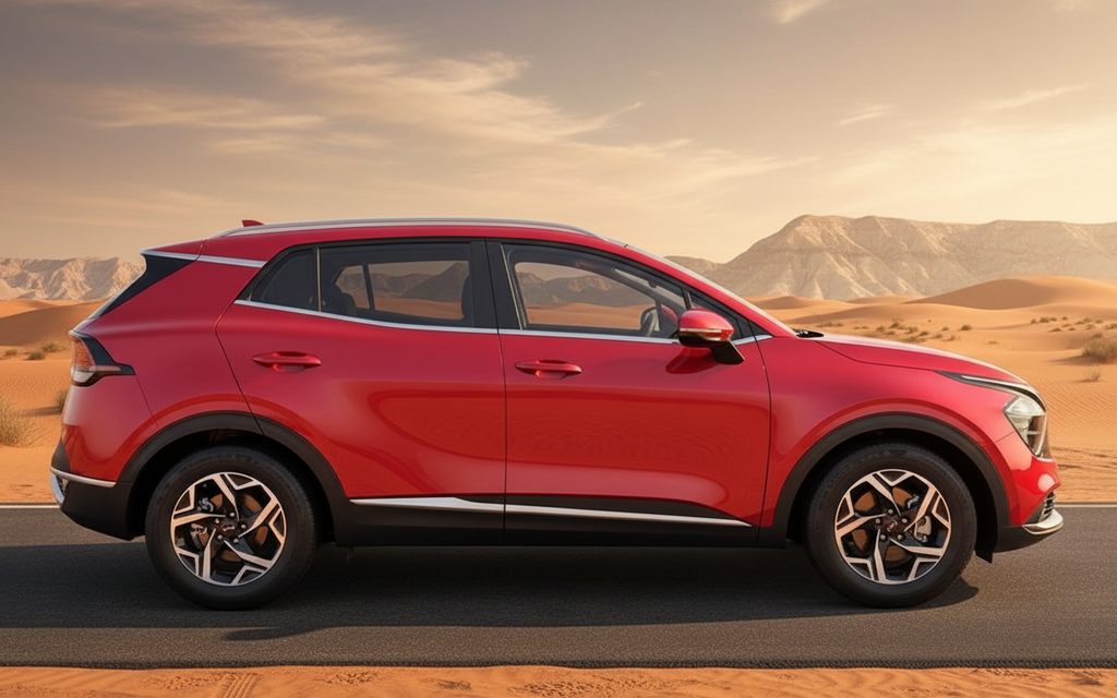 Kia Sportage 2025 Red side profile