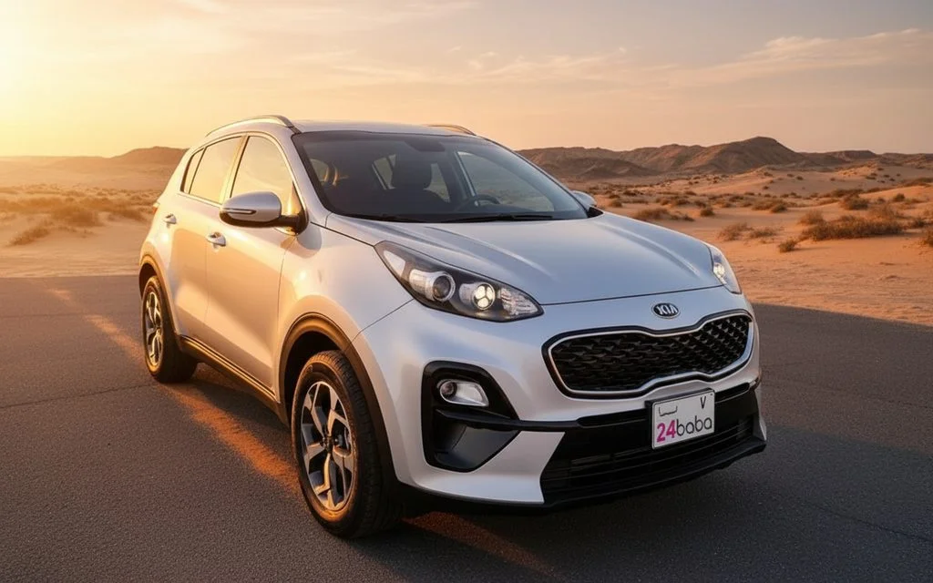 Kia Sportage 2021 Silver front view with headlights