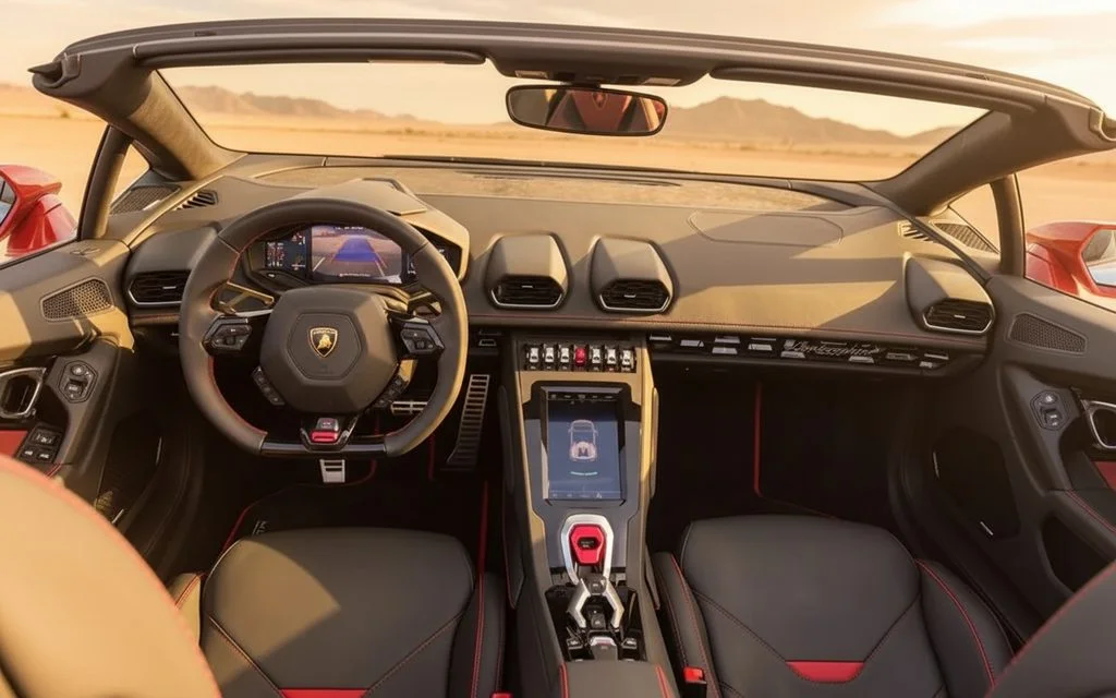 Lamborghini Huracan 2022 interior view showing trim