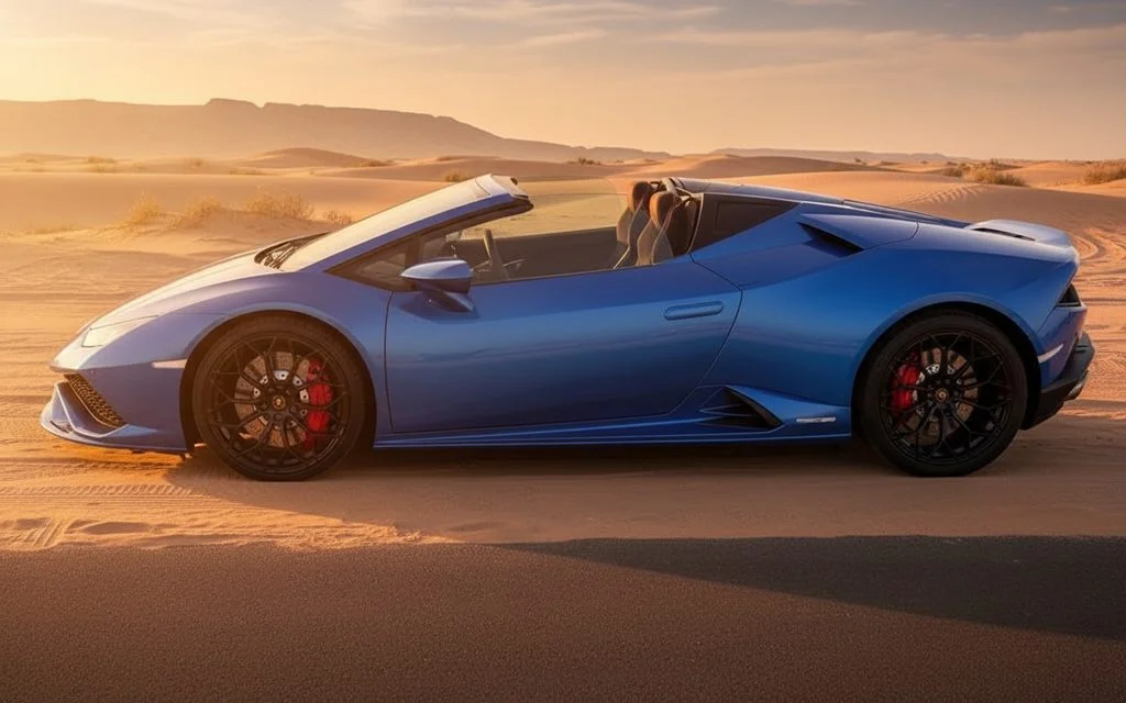 Lamborghini Huracan 2022 Blue side profile