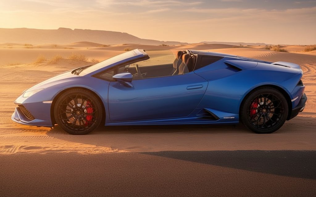 Lamborghini Huracan 2022 Blue side profile