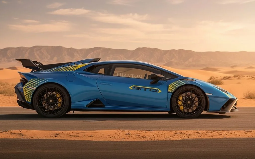Lamborghini Huracan 2022 Blue rental Dubai