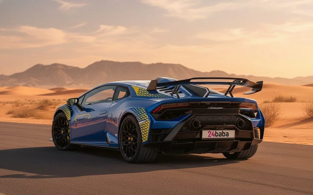 Lamborghini Huracan 2022 Blue back view