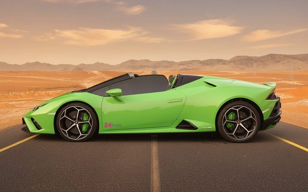 Lamborghini Huracan 2023 Green side profile