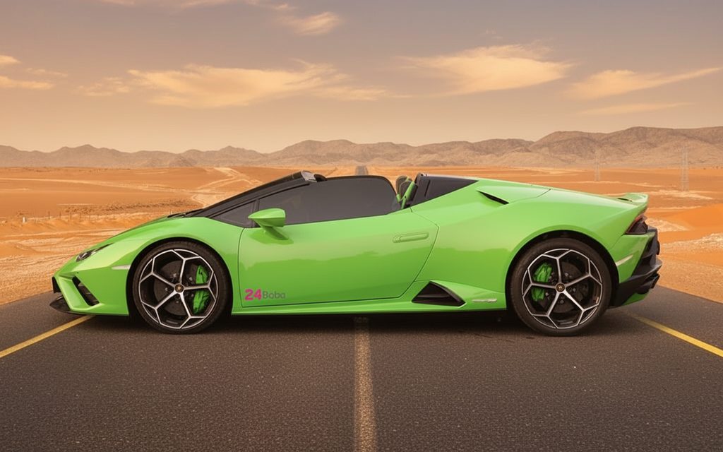 Lamborghini Huracan 2023 Green side profile